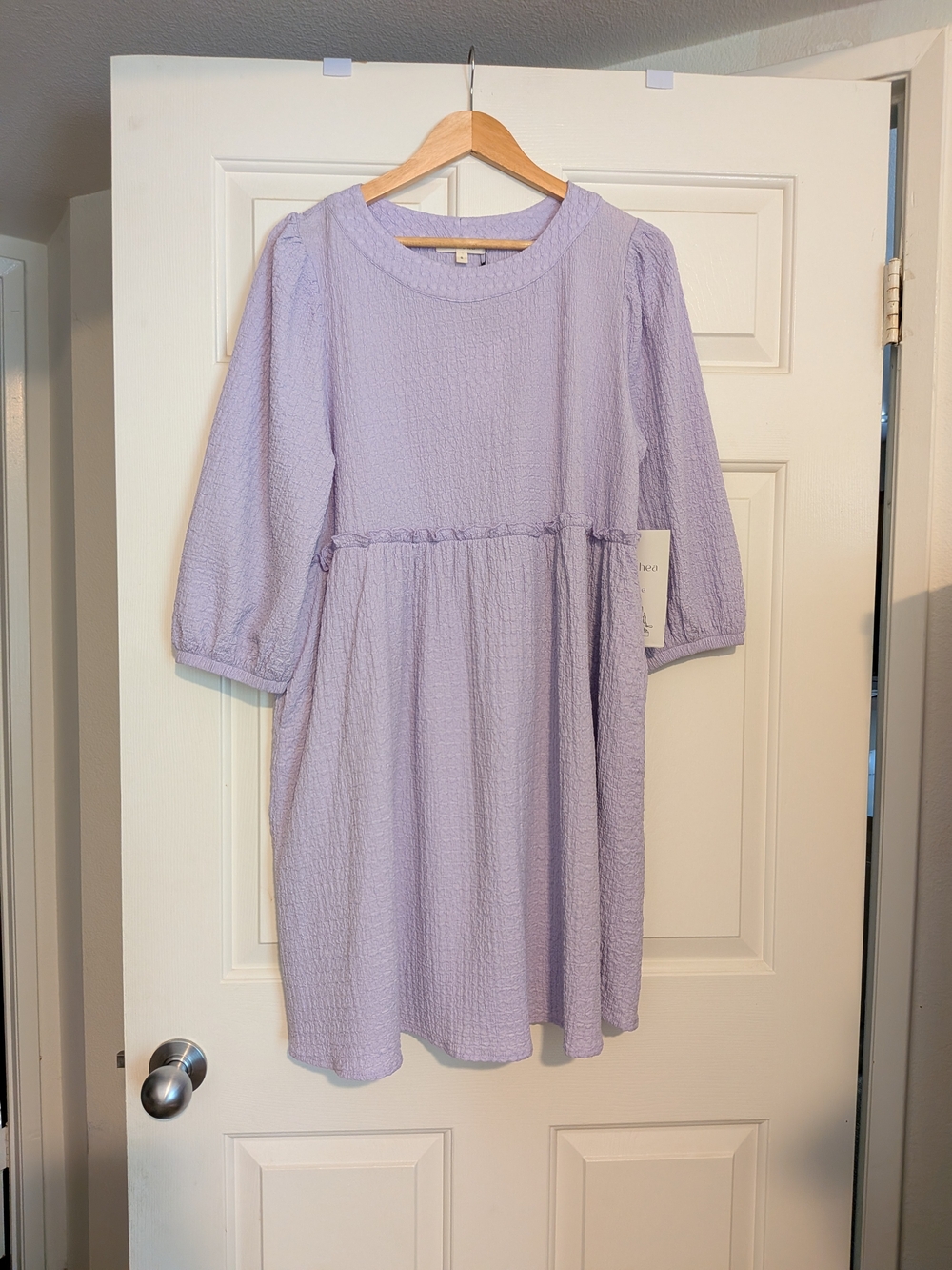 Lavender Crinkle Textured dress